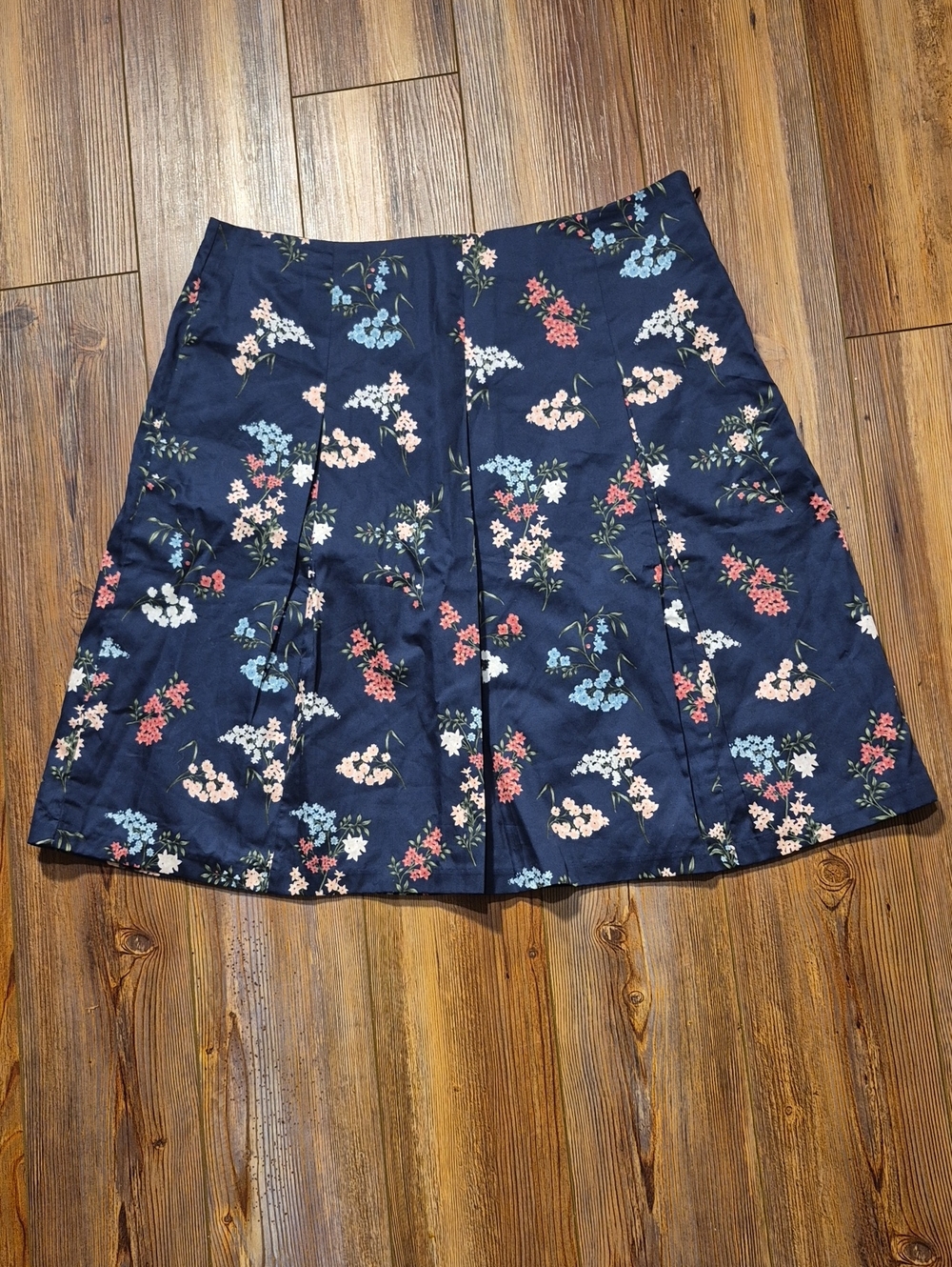 Charter Club Petite Women’s Navy Floral A-Line Skirt - Sz. 12P